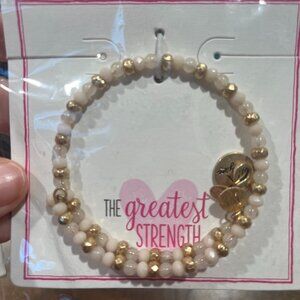 Thirty One Beaded Charm Bracelet Gold Town NWT